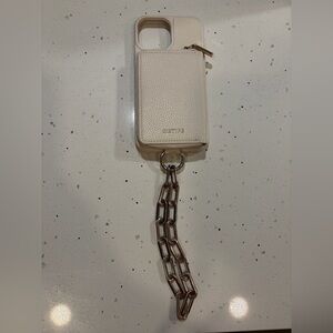 iPhone 13 Pro Max White Phone Case with Chain